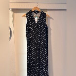 Floral Sleeveless Shirt Dress